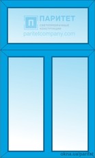 Т-образное двухстворчатое глухое – глухое